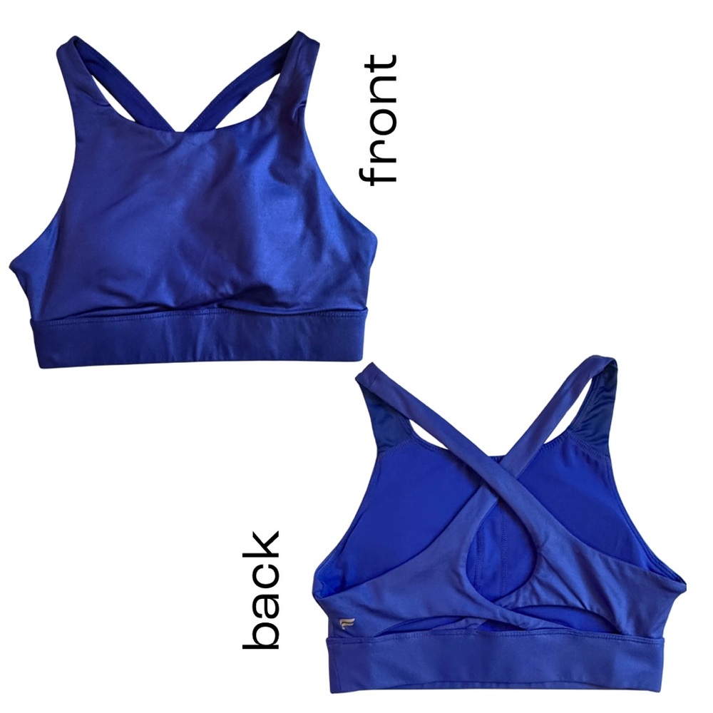 Fabletics Crossstrap Blue Sports Bra Small